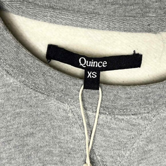NWT!  Quince 100% Organic Cotton Sweatshirt, Size XS, Gray - Picture 5 of 7